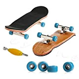 KOFUN - Set di mini skateboard in legno d'acero, colore: Azzurro