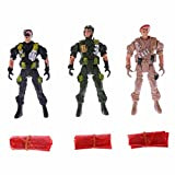 KOFUN Soldato Militare Modello Soldati Figura Accessori Set Bambini Giocattolo per Bambinigiocattolo Soldato Paracadute 9 Cm Colore A Caso