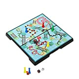 KOKOSUN Snakes and Ladders Gioco da tavolo Mini Set -7.9 ", Lavagna pieghevole magnetica, Giocattoli per giochi divertenti per bambini ...