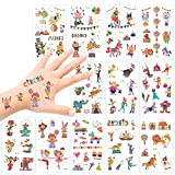 KonSait Tatuaggi temporanei per Bambini, Falso Tatuaggio temporaneo Circo Adesivi Giocattolo Gadget per Bambini Festa di Compleanno Regalo, 12 Fogli