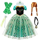 Kosplay Principessa Anna Costume Bambina Vestito da Regina delle Nevi con Accessori Parrucca Costume da Halloween Carnevale Cosplay Compleanno Natale ...