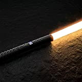 Kotsy Spada Laser, Lightsaber a 7 Colori RGB in Metallo con uoni di Battaglia Batteria Ricarica USB per Regali, Cosplay, ...