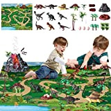 kramow Dinosauri Grandi 28PCS,Realistico Giocattolo Dinosauro Educativo Giocattolo per Bambini 3 anni Ragazzi e Ragazze
