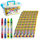 KreativeKraft Pastelli a Cera per bambini Set 4 Colori a Cera Kit Gadget Compleanno Bambini Regalo Fine Festa 54 Pezzi