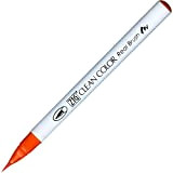 Kuretake Zig Clean Color Real Brush-Evidenziatore, 0.8mm, Arancione Scuro