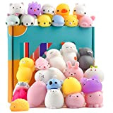 KUUQA 30Pcs Squeeze Animal Toys Squishies Easter Egg Fillers, Cute Mini Panda Cat Rabbit Soft Squeeze Giocattoli Antistress per Bambini ...
