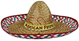Ladies mexican sombrero rosso con mexican Fiesta Band + baffi novelty Fancy Dress Accessory Hat