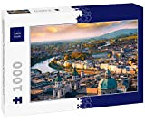 Lais Puzzle Vista panoramica della Città storica di Salisburgo con Il Fiume Salzach in Un Bellissimo Tramonto, Salisburghese, Austria 1000 ...