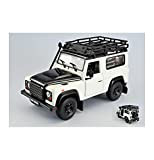 LAND ROVER DEFENDER 1984 WHITE/BLACK WITH ROOF RACK 1:24 - Welly - Auto Stradali - Die Cast - Modellino