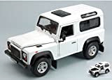Land Rover Defender, bianco, modello di automobile, modello prefabbricato, Welly 1:24 Modello esclusivamente Da Collezione