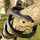 LANTING Gomma Snakes,Halloween Decorazioni,Realistic Rubber Snake 130cm Noir,per Decorazione di Bomboniere di Halloween,Modello di Serpente di Alta Simulazione Raccapricciante per ...