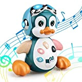 LAOOYING Giocattoli Musicali Pinguino, Giocattoli Striscianti con Musica E Luci, Regali di Compleanno per La Prima Educazione, Centro Giochi Musicale ...