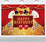 Las Vegas Casinò a tema fotografia sfondo casinò Happy Birthday sfondo carnevale notte partito carte da gioco Dadi tenda rossa ...