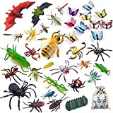 LATERN 45 Pezzi Corredi di Figure Dell'insetto di Plastica, 35pcs Realistici Insetti Bug Insetto Figure Giocattolo per L'educazione dei Bambini, ...