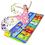 LEADSTAR Tappeto Musicale Bambini 1 Anno, 130*48 cm Grande Tappeto Pianoforte per Bambini, Tappeto Gioco Bambini, Tappeto Danza Bambini con ...