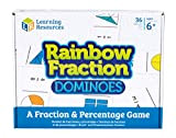 Learning Resources- Domino per Imparare Le frazioni Rainbow Fraction, Colore, LSP2503UK