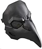 LED Light Up Plague Doctor Mask Maschera + Cloak PVC/Lattice Glow In The Dark Long Naso Bird Beak Beak Steampunk ...