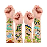 Leesgel Tatuaggi per Bambini, 120 Dinosauri Tatuaggi Glitter Metallici per Bambini Tatuaggi Temporanei Bambini Adesivi Tatuaggi Finti, Dinosauri Gadget Compleanno ...