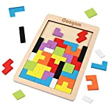 Legno Puzzle 40 Pz Tangram Jigsaw Rompicapo per Bambini Legno Puzzle Cervello Gioco Building Block Intelligenza Regalo Educativo per Toddlers