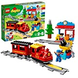 LEGO 10874 DUPLO Treno a Vapore, Set Costruzioni Push & Go, Luci e Suoni, Giocattolo con Mattoncini Colorati, Giochi per ...