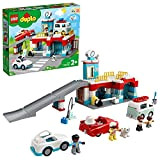 LEGO 10948 DUPLO Town Autorimessa e Autolavaggio, Garage per Macchine Giocattolo per Bambini di 2 Anni con Camper e 2 ...