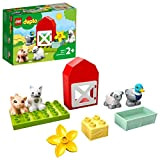 LEGO 10949 DUPLO Town Gli Animali della Fattoria, con Anatra, Maiale, Gatto e Mucca Giocattolo, Giochi Creativi per Bambini e ...
