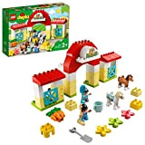 LEGO 10951 DUPLO Town Maneggio, Fattoria Giocattolo con 2 Pony, Set per Bambini dai 2 Anni in Su, Accessori per ...
