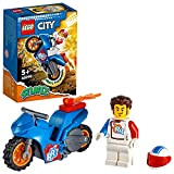 LEGO 60298 City Stuntz Stunt Bike Razzo, Set con Moto Giocattolo con Meccanismo a Spinta e Minifigura Pilota Rocket, Giochi ...