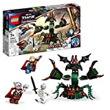 LEGO 76207 Marvel Attacco a Nuova Asgard, Giochi per Bambini dai 7 Anni, Set con Supereroi, Thor e il Martello ...