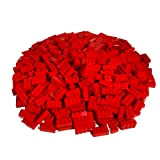 Lego® City - 100 mattoni con borchie 2x4 in rosso - i mattoni di base - 3001