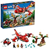 LEGO City Fire Aereo Antincendio, Set con Aeroplano, Buggy, 3 Minifigure dei Vigili del Fuoco, Puzzola e Alberi in Fiamme da Costruire, ...