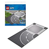 LEGO City Supplementary Curva e Incrocio a T Supplementare con 2 Piattaforme di Base per Tutti i Set da Costruzione, 60237