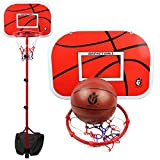 Leic Set di canestro da Basket da 105-200 cm Set di Giochi da Basket per Interni ed Esterni Regolabili in ...
