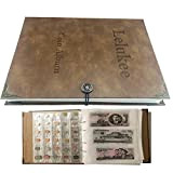 Lelukee Portamonete per Collezionisti, Album di Banconote Contiene 240 Banconote + 150 Tasche per Monete, Banconote Monete Commemorative Forniture per ...