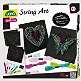LENA- String Art Arte La Farfalla e Cuore Mestiere Set, Multicolore, 42650