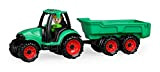 LENA- Truckies Trattore con Rimorchio, Colore Verde, 01625