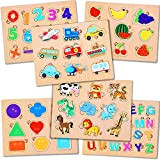 lenbest 6 Pezzi Puzzle Legno - Giochi Bambini 1 Anno - Giochi Montessori - Giochi Educativi - Giochi Giocattoli Gioco ...