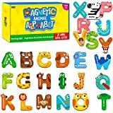 Lettere magnetiche di grandi dimensioni, Simpatici magneti ABC con alfabeto, Giocattoli animali maiuscoli, Giochi educativi per l'apprendimento dell'ortografia per bambini, ...