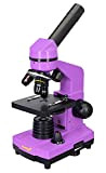 Levenhuk Microscopio per Bambini e Studenti Rainbow 2L, Color Ametusta, con Kit di Esperimenti e Luce LED Inferiore e Superiore ...