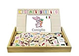 Lexibook Bio Toys Scuola Delle Parole, bilingue Italiano/Inglese, 50 carte, alfabeto, EDU100i5