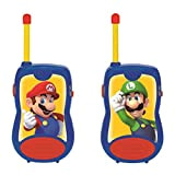 Lexibook Brothers Nintendo Super Mario Walkie-Talkie, Clip da Cintura, Batteria, per Bambini/Ragazzi, Blu/Rosso, TW12NI