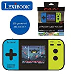 Lexibook- Console di Gioco Portatile Compact Cyber Arcade, 250 Giochi, LCD, Batteria, Videogioco Bambino Adolescente, Nero/Blu/Verde, Colore
