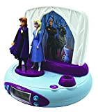 Lexibook Disney Frozen 2 Elsa & Anna, Orologio Sveglia con proiettore, Luce Notturna, prejettare l'ora sul soffito, effeti sonori, batterie, ...