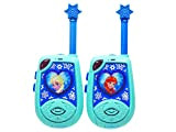 Lexibook Disney Frozen Elsa Walkie-talkie 2km, Morse luminoso, Clip da cintura, Batteria, Blu/Bianco, TW25FZ
