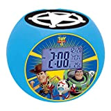 Lexibook Disney Toy Story Woody & Buzz Radiosveglia con proiettore, Effetti sonori, Batterie, Blu, RL975TS
