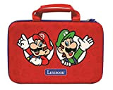 Lexibook- Nintendo Super Mario Contenitore Protettivo per Tablet e Console, Borsa per Bambini, Blu/Rosso