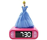 Lexibook Sveglia Digitale Luce Notturna Snooze, Orologio per Bambini, Disney Princess Luminoso, Colore Rosa, Multicolore