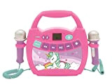 Lexibook Unicorno - Lettore Musicale Karaoke Portatile per Bambini - Microfoni, Effetti di Luce, Bluetooth, Registrazione vocale e funzioni di ...