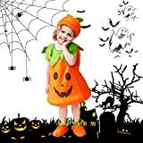 LGZIN Costume Bambini Zucca, Costume da Zucca di Halloween, Costume da Pumpkin, Costume da zucca, vestiti di zucca+cappello + scarpe ...