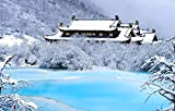 LHJOYSP giochi bambina puzzle 1000 pezzi,Bellezza naturale,Neve,Lago,Cina,Sichuan,Huanglong,75x50cm